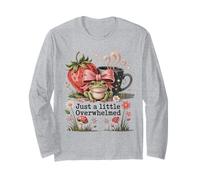 Just A Little Overwhelmed Cute Frog Strawberry Long Sleeve T-Shirt