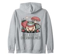 Just A Little Overwhelmed Cute Frog Zip Hoodie