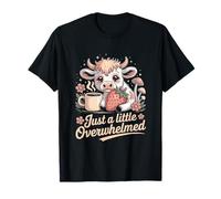 Just A Little Overwhelmed Cute Kawaii Cow T-Shirt