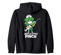 Just A Little Pinch Shamrock Nurse St Patricks Day Zip Hoodie
