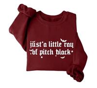 Just A Little Ray Of Pitch Black Sweatshirt Funny Halloween Spooky Season Shirt Unisex