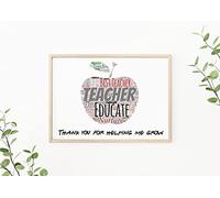Just A Little Something A5 Teacher Word Print | Teacher Gift | Teaching Assistant | Best Teacher | End of Term Gift | School Gift (Teacher)