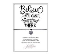 Just A Little Something Believe you can and You're Halfway There Wish Bracelet A6 Silver Bracelet Gift