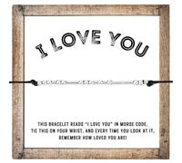 Just A Little Something I Love You Morse Code Silver Beaded Bracelet | Gift | For Him | For Her | String Bracelet |