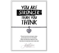 Just A Little Something You Are Stronger Than You Think Wish Bracelet A6 Silver Bracelet Gift