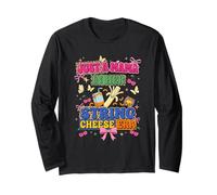 Just A Mama in Her String Cheese Era Retro Toddler Mom Long Sleeve T-Shirt
