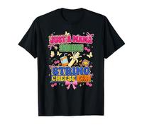 Just A Mama in Her String Cheese Era Retro Toddler Mom T-Shirt