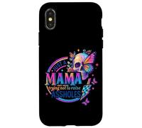 Just A Mama Out Here Trying Not To Raise Assholes Case for iPhone X/XS