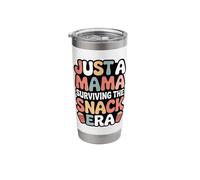 Just A Mama Surviving The Snack Era Funny Mom Stainless Steel Insulated Tumbler