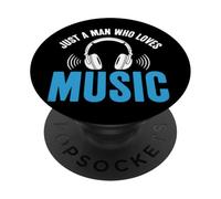 Just A Man Who Loves Music PopSockets Adhesive PopGrip