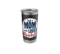Just A Mom Who Loves Baseball Stainless Steel Insulated Tumbler
