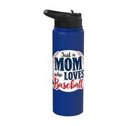 Just A Mom Who Loves Baseball Stainless Steel Insulated Water Bottle