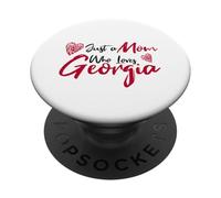 Just a Mom Who Loves Georgia Cute Georgia Mom PopSockets Adhesive PopGrip