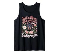 Just a Mom Who Loves Her Doberman Guard Dog Tank Top