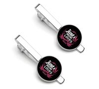 Just A Mom Who Loves Weed Tie Clips for Men Classic Necktie Tie Bar 2 Pack Clasp Clips Gifts for Anniversary Business
