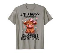 Just a NANNY loves her GRANDBABIES & HIGHLAND COWS Graphic T-Shirt