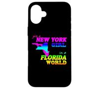 just a new York girl in Florida world, empire state girl Case for iPhone 16 Plus
