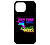 just a new York girl in Florida world, empire state girl Case for iPhone 16 Pro Max