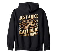 Just a Nice Catholic Boy Catholic Faith Zip Hoodie