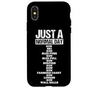 JUST A NORMAL DAY RUN SKI RUN SLED PUSH Workout Case for iPhone X/XS