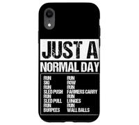 JUST A NORMAL DAY RUN SKI RUN SLED PUSH Workout Case for iPhone XR