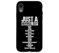 JUST A NORMAL DAY RUN SKI RUN SLED PUSH Workout Case for iPhone XR
