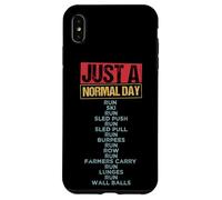 JUST A NORMAL DAY RUN SKI RUN SLED PUSH Workout Gym Case for iPhone XS Max