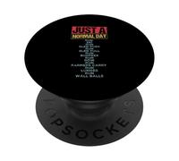 JUST A NORMAL DAY RUN SKI RUN SLED PUSH Workout Gym PopSockets Adhesive PopGrip
