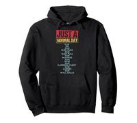 JUST A NORMAL DAY RUN SKI RUN SLED PUSH Workout Gym Pullover Hoodie