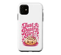 Just A Pastry Girl Cute Kawaii Cinnamon Bun Baker Bakery Case for iPhone 11