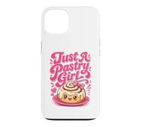 Just A Pastry Girl Cute Kawaii Cinnamon Bun Baker Bakery Case for iPhone 13