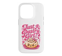 Just A Pastry Girl Cute Kawaii Cinnamon Bun Baker Bakery Case for iPhone 14 Pro
