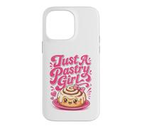 Just A Pastry Girl Cute Kawaii Cinnamon Bun Baker Bakery Case for iPhone 14 Pro Max