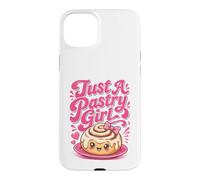 Just A Pastry Girl Cute Kawaii Cinnamon Bun Baker Bakery Case for iPhone 15 Plus