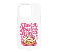 Just A Pastry Girl Cute Kawaii Cinnamon Bun Baker Bakery Case for iPhone 15 Pro
