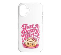Just A Pastry Girl Cute Kawaii Cinnamon Bun Baker Bakery Case for iPhone 16