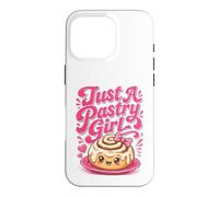 Just A Pastry Girl Cute Kawaii Cinnamon Bun Baker Bakery Case for iPhone 16 Pro