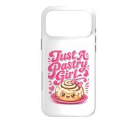 Just A Pastry Girl Cute Kawaii Cinnamon Bun Baker Bakery Case for iPhone 17 Pro Max
