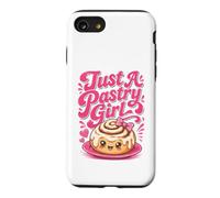 Just A Pastry Girl Cute Kawaii Cinnamon Bun Baker Bakery Case for iPhone SE (2020) / 7/8
