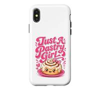 Just A Pastry Girl Cute Kawaii Cinnamon Bun Baker Bakery Case for iPhone X/XS