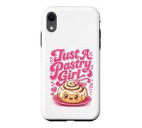 Just A Pastry Girl Cute Kawaii Cinnamon Bun Baker Bakery Case for iPhone XR