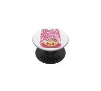 Just A Pastry Girl Cute Kawaii Cinnamon Bun Baker Bakery PopSockets Adhesive PopGrip