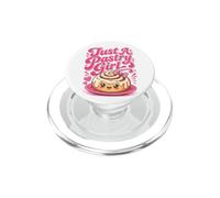 Just A Pastry Girl Cute Kawaii Cinnamon Bun Baker Bakery PopSockets PopGrip for MagSafe