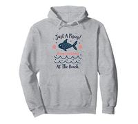 Just A Pisces Being Emotional At The Beach Zodiac Pullover Hoodie, Adult Unisex, Heather Grey, M