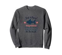 Just A Pisces Being Emotional At The Beach Zodiac Sweatshirt, Adult Unisex, Dark Heather Grey, L