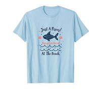 Just A Pisces Being Emotional at The Beach Zodiac T-Shirt, Men, Baby Blue, XXL
