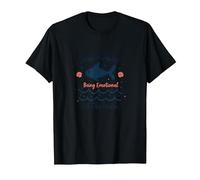 Just A Pisces Being Emotional at The Beach Zodiac T-Shirt, Men, Black, XXL
