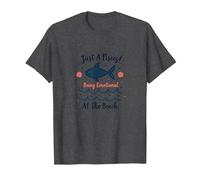 Just A Pisces Being Emotional at The Beach Zodiac T-Shirt, Men, Dark Heather Grey, S