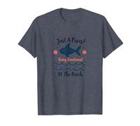 Just A Pisces Being Emotional at The Beach Zodiac T-Shirt, Men, Heather Blue, S