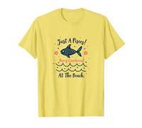 Just A Pisces Being Emotional at The Beach Zodiac T-Shirt, Men, Lemon, M